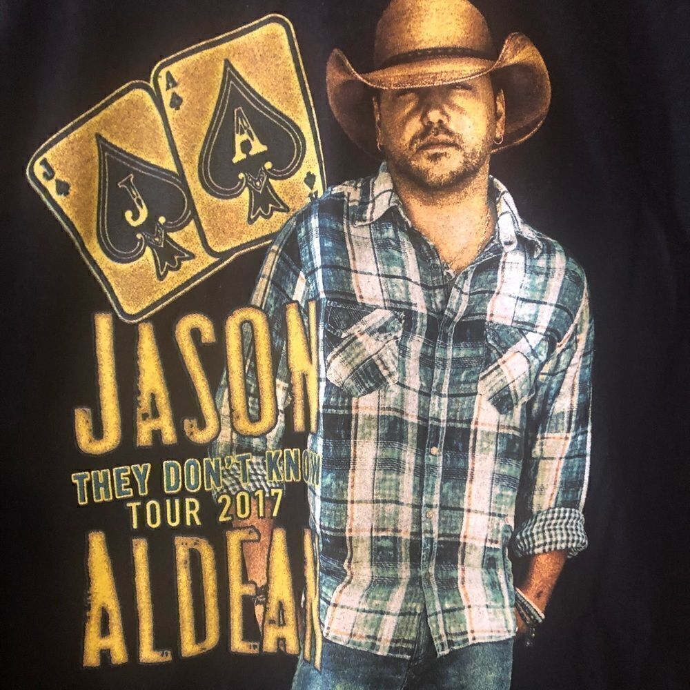 Jason Aldean 2017 Tour They Don’t Know. Size Large. Black.